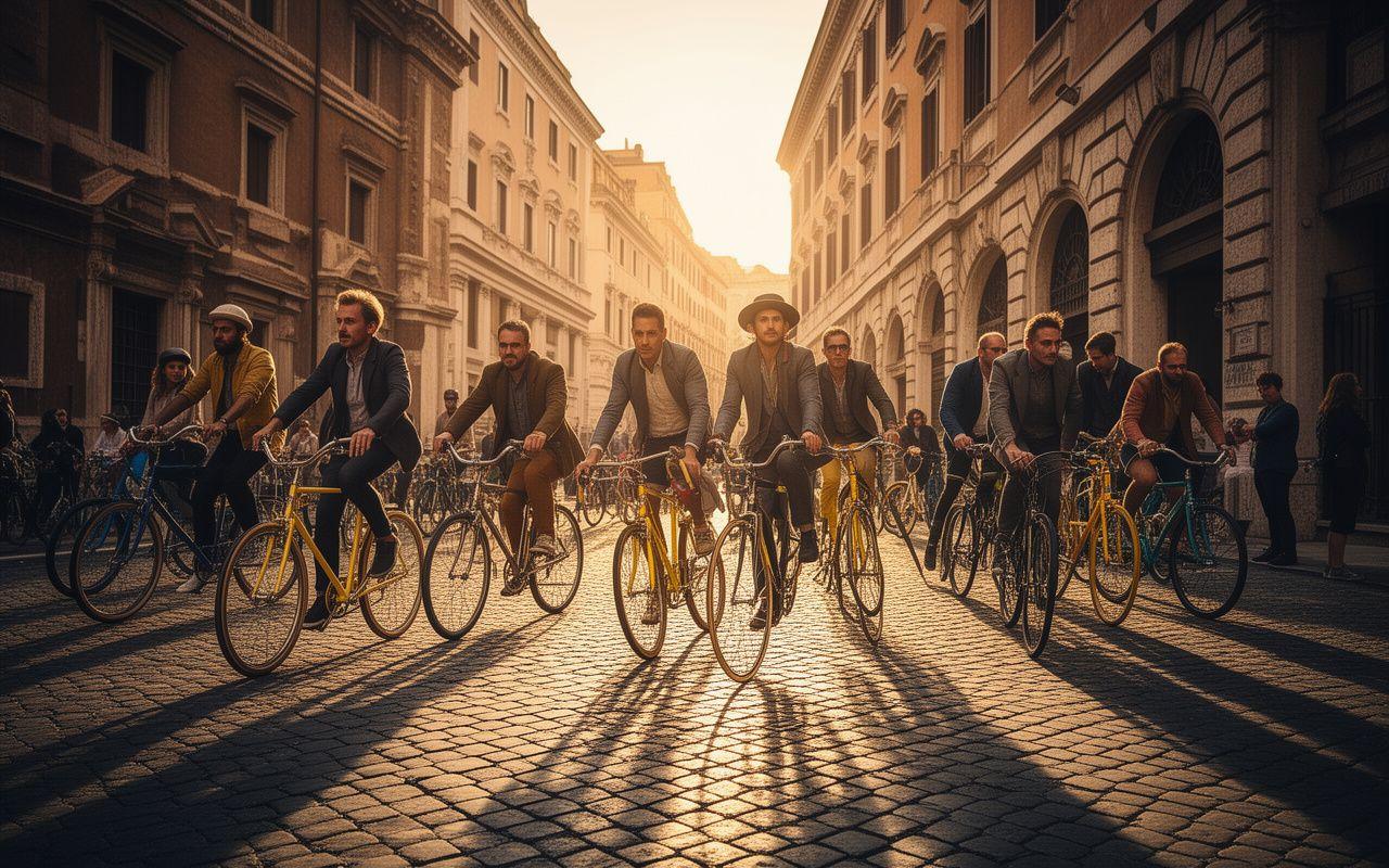 Ciclisti a Roma