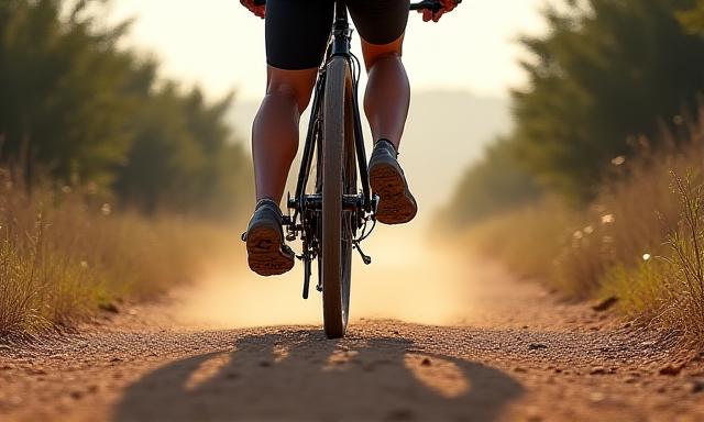 Bicicletta Gravel in azione