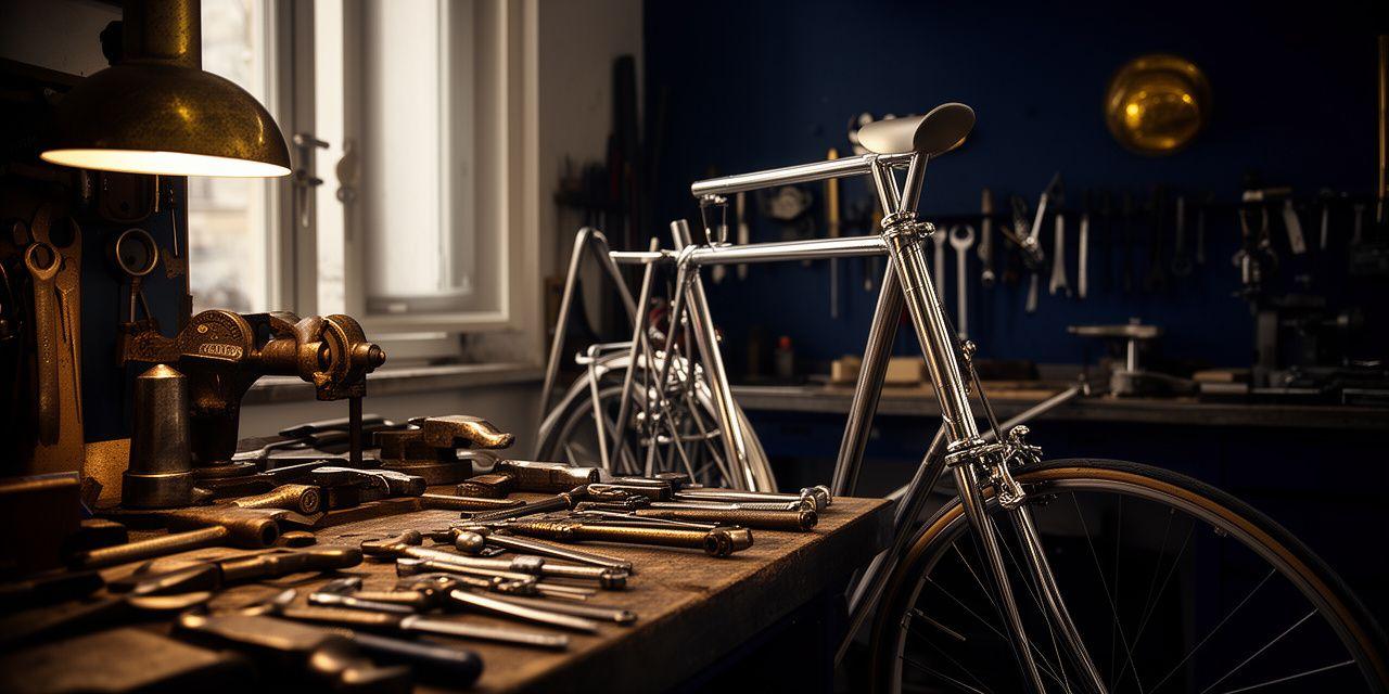 Officina di biciclette vintage in Roma